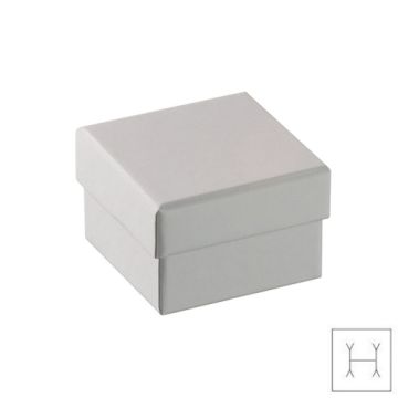 High-quality paper jewelry box in gray color - 5,5 x 5,5 cm, PD-MURANO SE VQM05