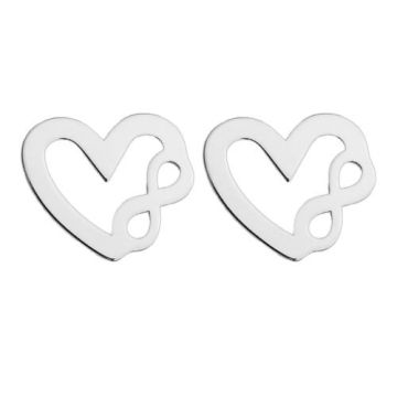 Earrings,earstuds Hearts with Infinity Silver 925 SZ 130