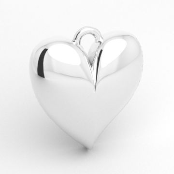 Pendant convex heart, Sterling Silver 925 S-CHARM 838