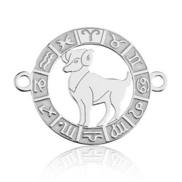 Connector Zodiac Sign Aries Silver 925 BL 657 - 0,4 mm