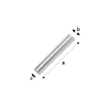 Cut tube straight Silver 925 RURP - 2,0 mm / 10 mm