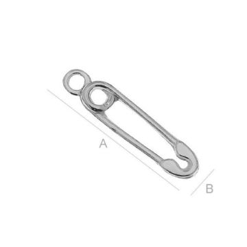 Charm Safety pin Silver 925 ODL-00001