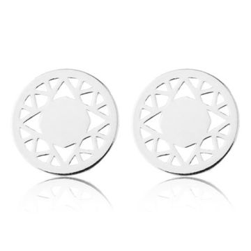 Decorative rosette earstuds / earrings, silver 925 SZ 284