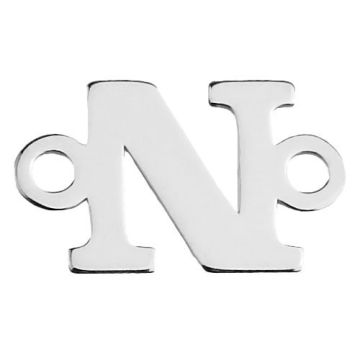 Connector Letter N Silver 925 CMBL N - 0,8 mm