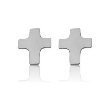 Earstuds, earrings Cross Silver 925 SZ 15