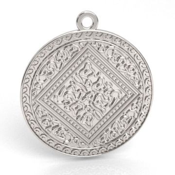 Decorative pendant - coin, medallion with ornament, silver 925 S-CHARM 744