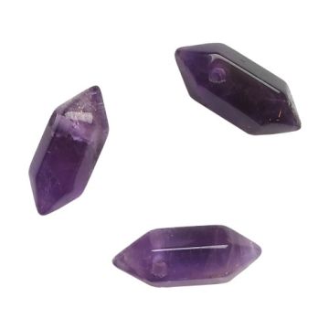 Natural stone Amethyst - arrowhead, icicle, amulet - small 20x9 mm