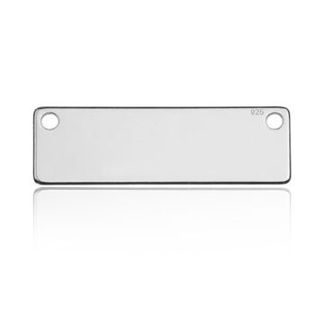 Connector Rectangle engravable Silver 925 BL 463 - 0,4 mm