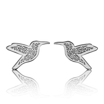 Earrings, earstuds Hummingbirds Silver 925