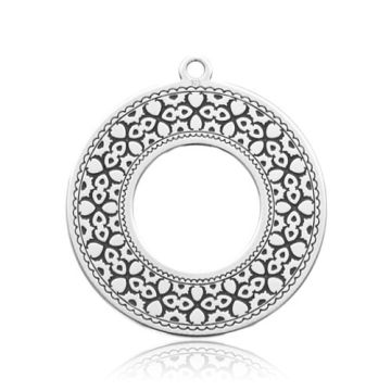 Decorative charm, hoop with ornament , silver 925 BL 975 - 0,4 mm