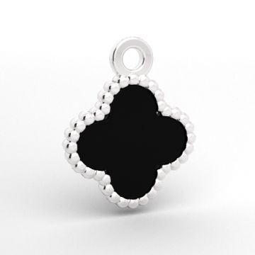 Decorative enamel clover, Sterling Silver 925 S-CHARM 836