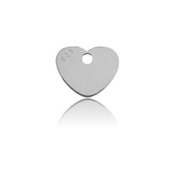 Drop for engraving HEART10x11mm Silver 925 BL 7 - 0,4 mm