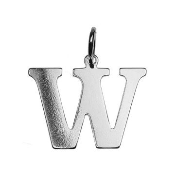 Charm LETTER 'W' Silver 925 BL W - 0,4 mm