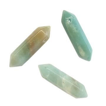 Natural stone Amazonite - arrowhead, icicle, amulet - big 32x9 mm