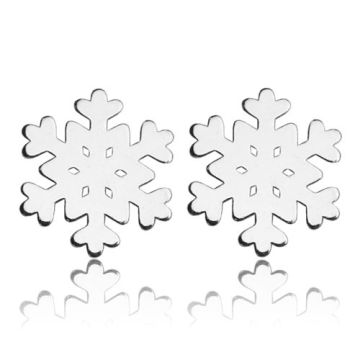 Earstuds, Earrings Snowflakes Silver 925, SZ 40