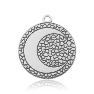 Decorative charm / pendant with a moon, silver 925 BL 960 - 0,4 mm