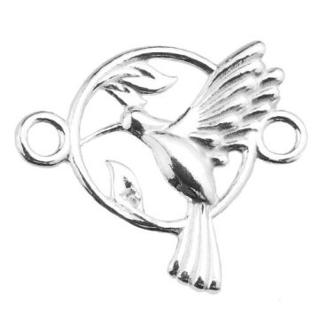 Connector Bird in a circle, Silver 925 S-CHARM 613