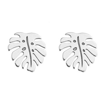 Earrings, Earstuds Monstera Leaf Silver 925 SZ 94