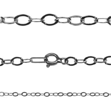 Silver Chain Ovals Silver 925 GRL050 - 45 cm