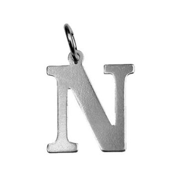 Charm LETTER 'N' Silver 925 BL N - 0,4 mm