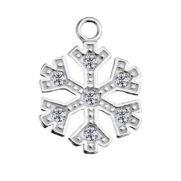 Charm Snowflake with crystals, Silver 925 S-CHARM 434