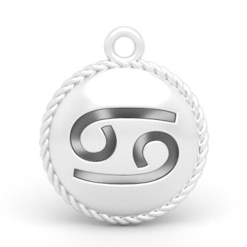 Decorative pendant - Cancer Zodiac Sign, Silver 925 P07