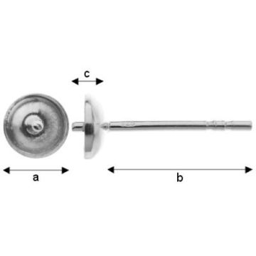 Sztyft baza do kolczyków srebro próba 925 GWKS 4