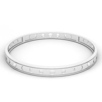 Decorative bracelet - rotating moon phases, Silver 925 R18