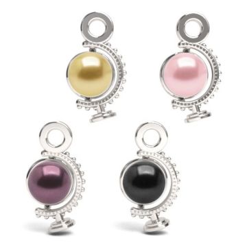 Decorative pendant  - globe with Preciosa pearl 4 mm, silver 925 S-CHARM 731