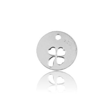 Oval Charm with CLOVER Silver 925 BL 70 - 0,4 mm