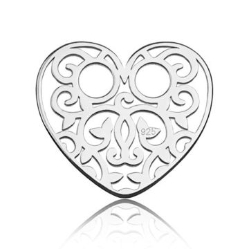 Charm Celebrities Open-Work Heart Silver 925 BL 334 - 0,4 mm