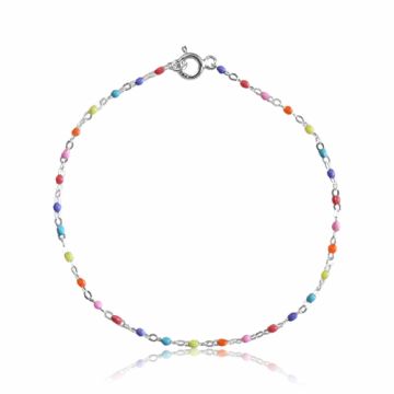 Silver bracelet - anker with colored enamel, silver 925, MCOLORB_14 cm