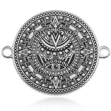 Łącznik Moneta aztecka, srebro 925 BL 902 - 0,8 mm