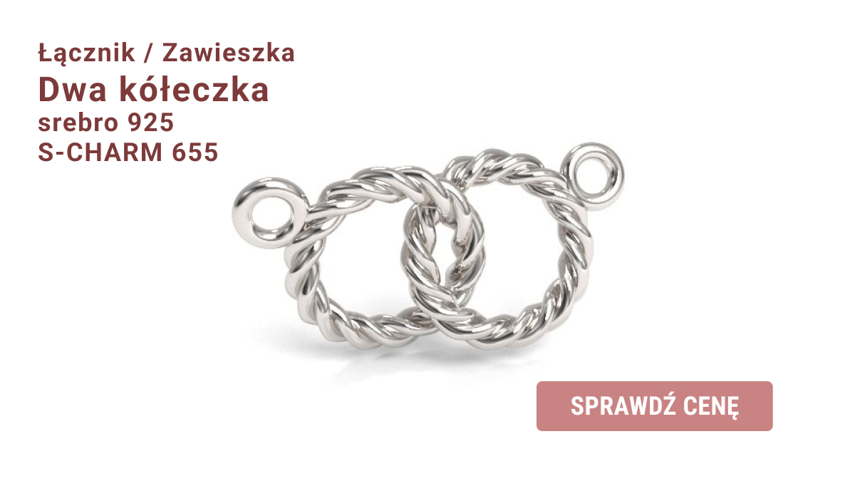 Łącznik dwa kółeczka symbol karmy