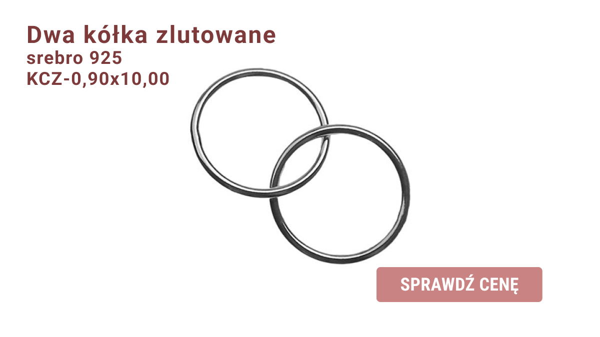  Dwa kółka ogniwka zlutowane symbol karmy